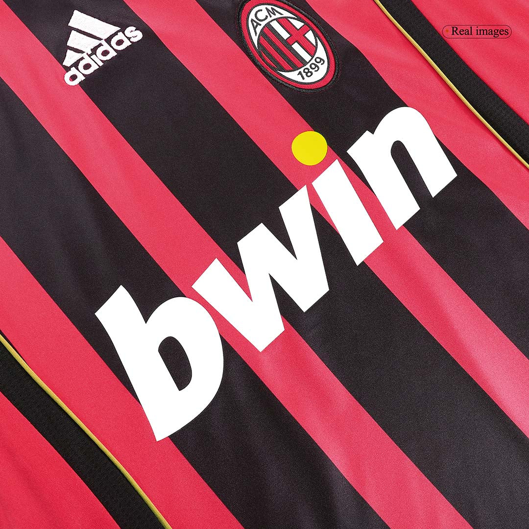 Retro KAKA' #22 2006/07 AC Milan Home Long Sleeve Soccer Jersey footmaillots.fr