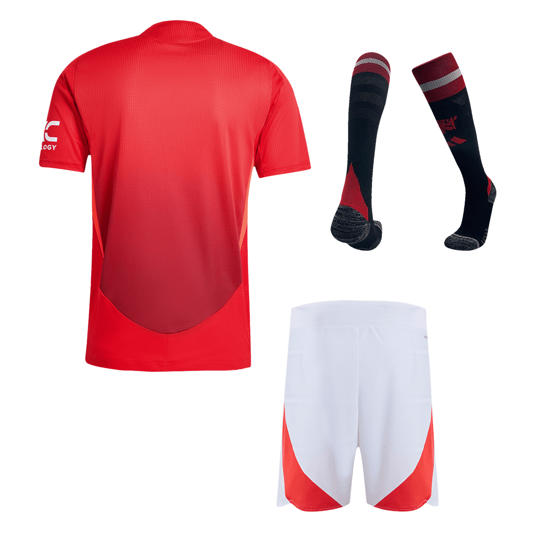 Player Version Manchester United Home Soccer Jersey Kit(Jersey+Shorts+Socks) 2024/25 footmaillots.fr