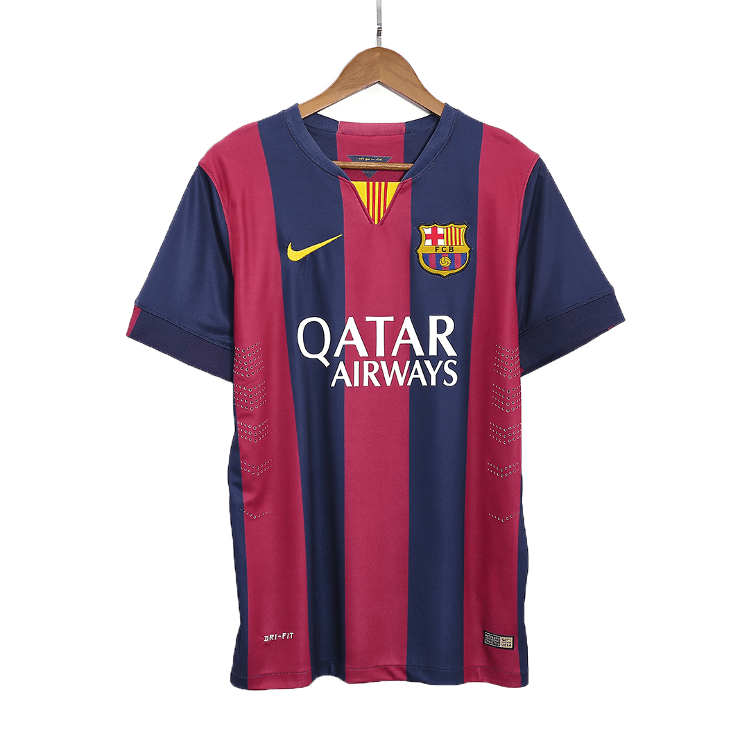 Retro Suárez #9 2014/15 Barcelona Home Soccer Jersey footmaillots.fr