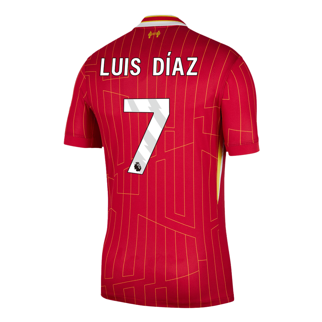 Luis Díaz #7 Liverpool Home Soccer Jersey 2024/25 footmaillots.fr