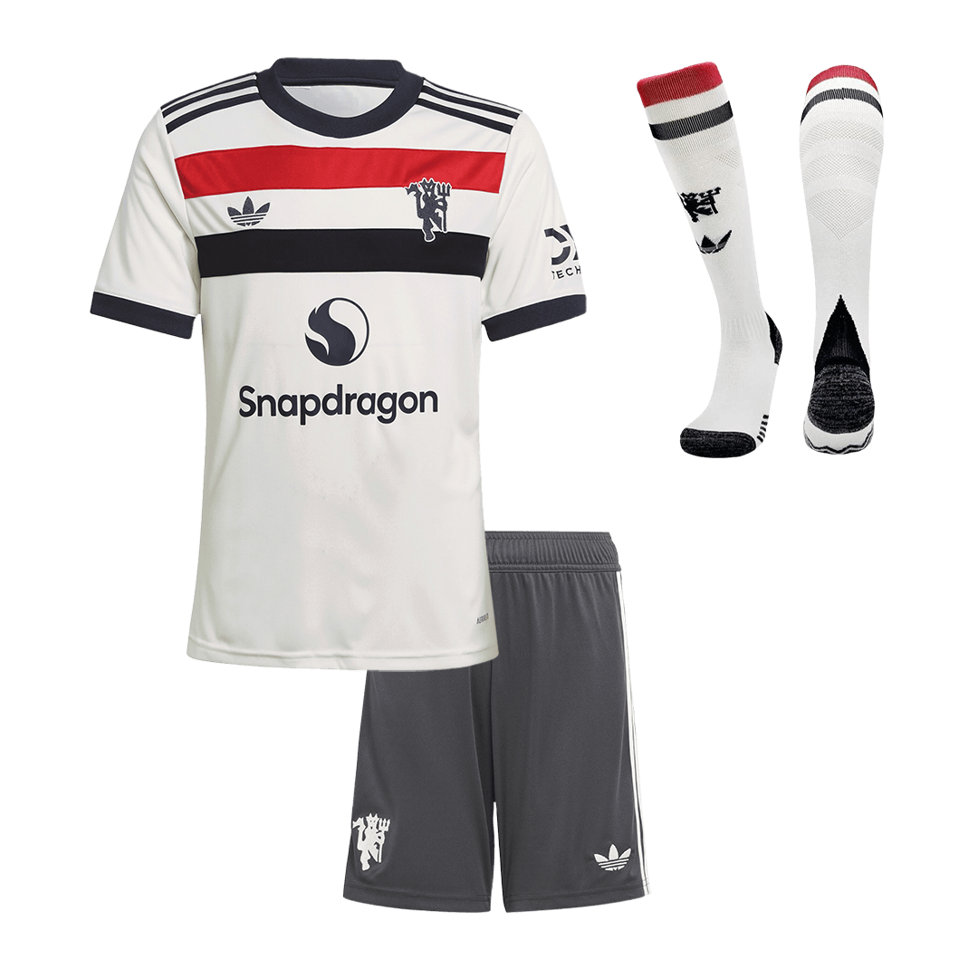 Kid's Manchester United Third Away Soccer Jersey Kit(Jersey+Shorts+Socks) 2024/25 footmaillots.fr