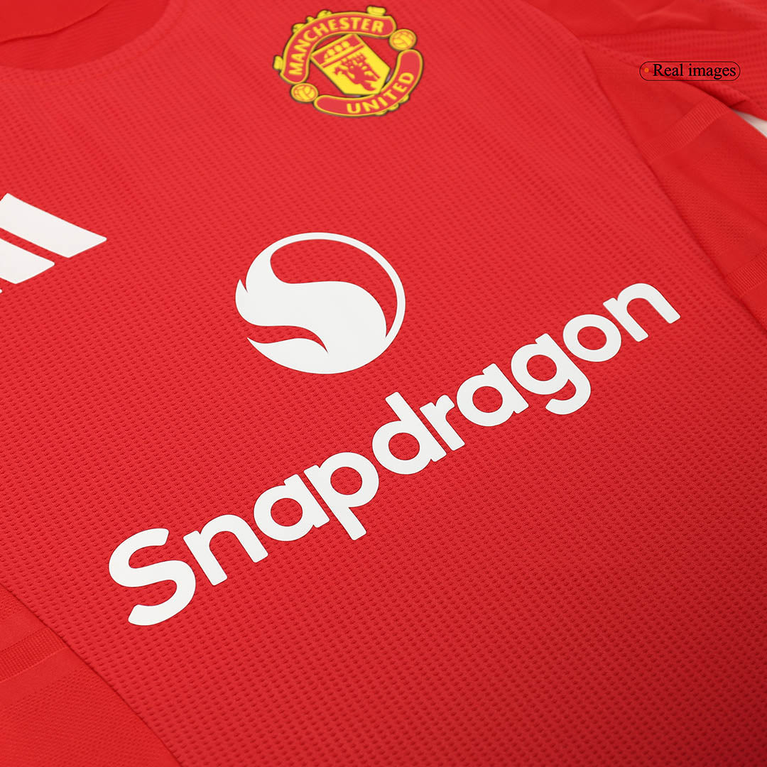 Player Version GARNACHO #17 Manchester United Home Soccer Jersey 2024/25 footmaillots.fr