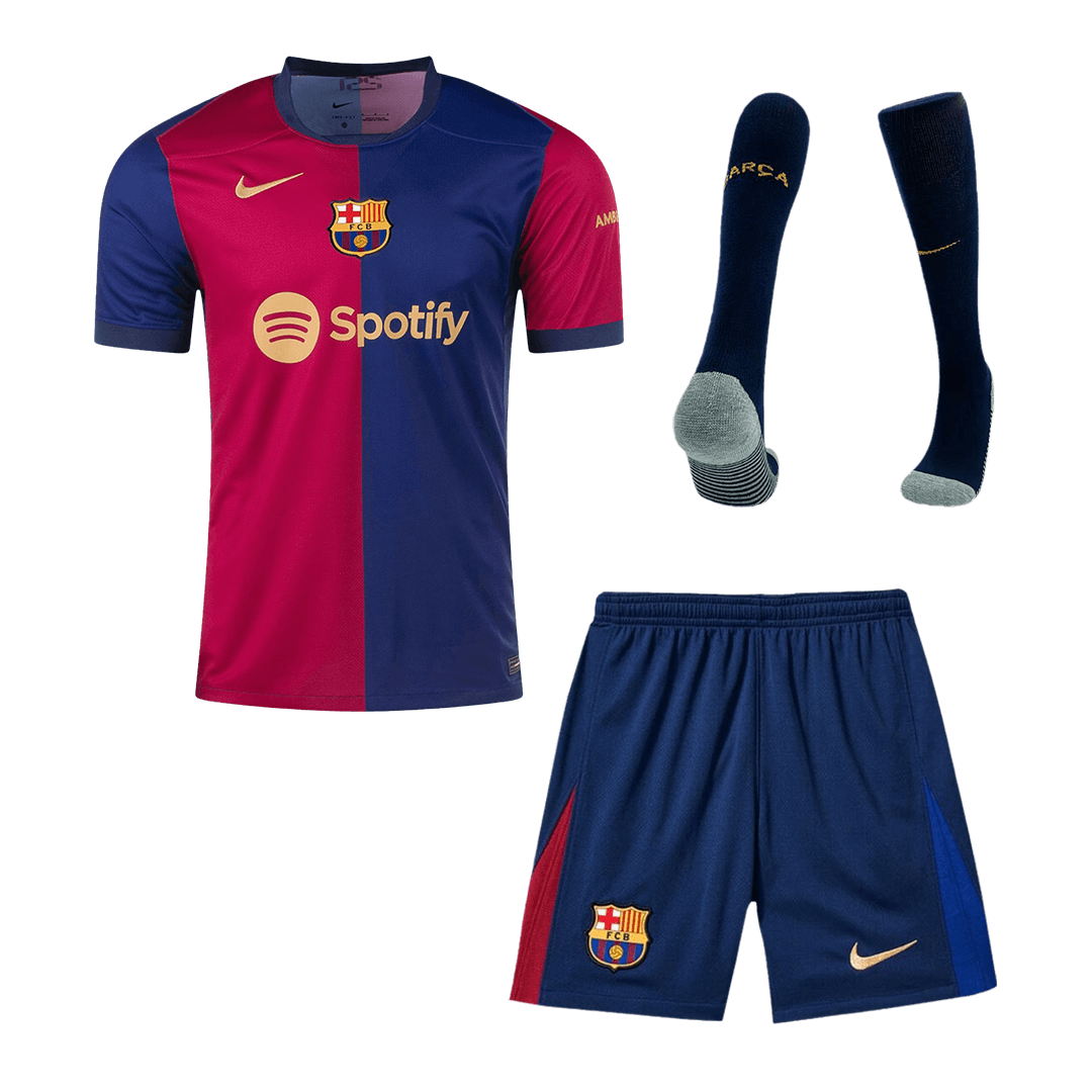 Barcelona Home Soccer Jersey Kit(Jersey+Shorts+Socks) 2024/25 footmaillots.fr