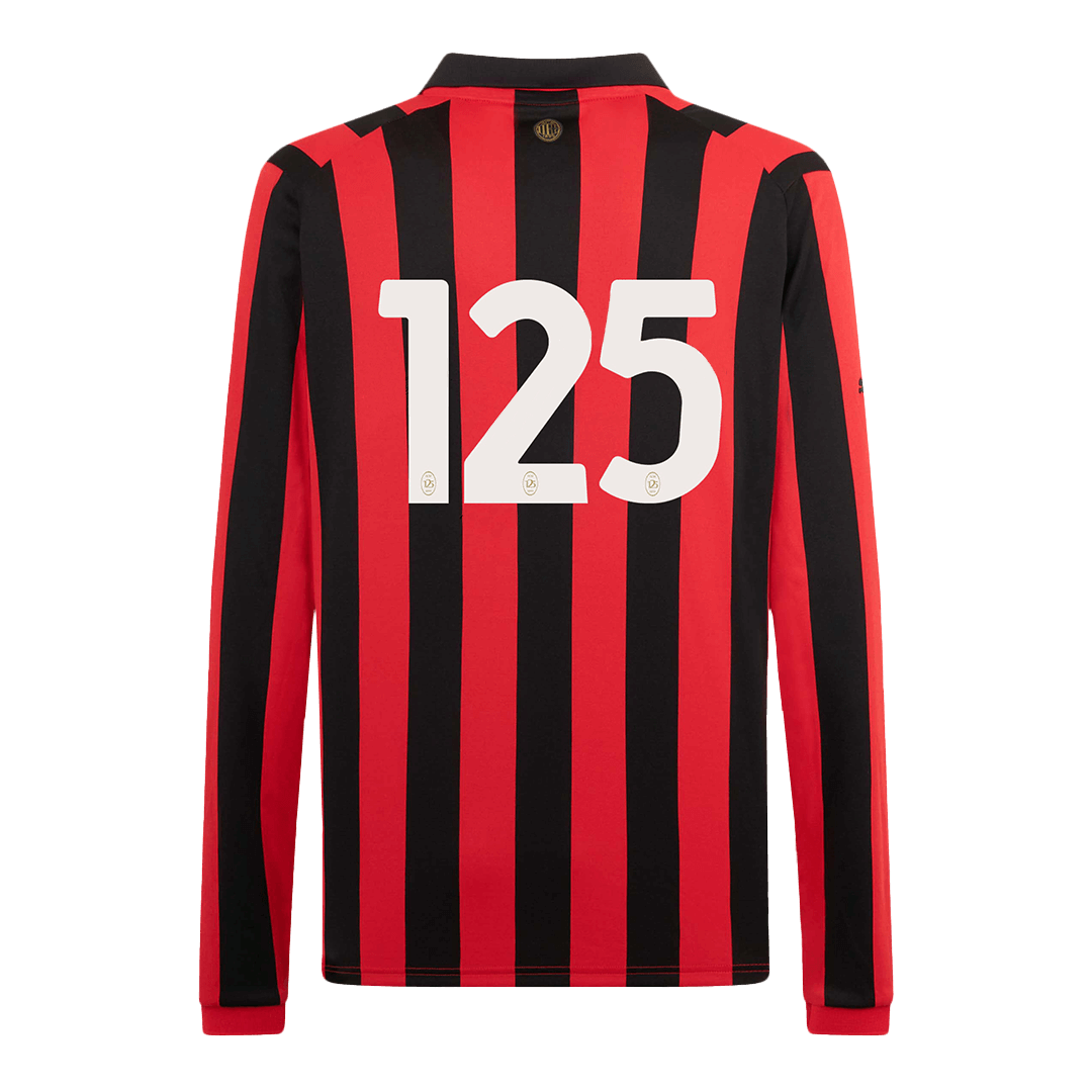 #125 AC Milan 125th Anniversary Long Sleeve Soccer Jersey 2024/25 footmaillots.fr