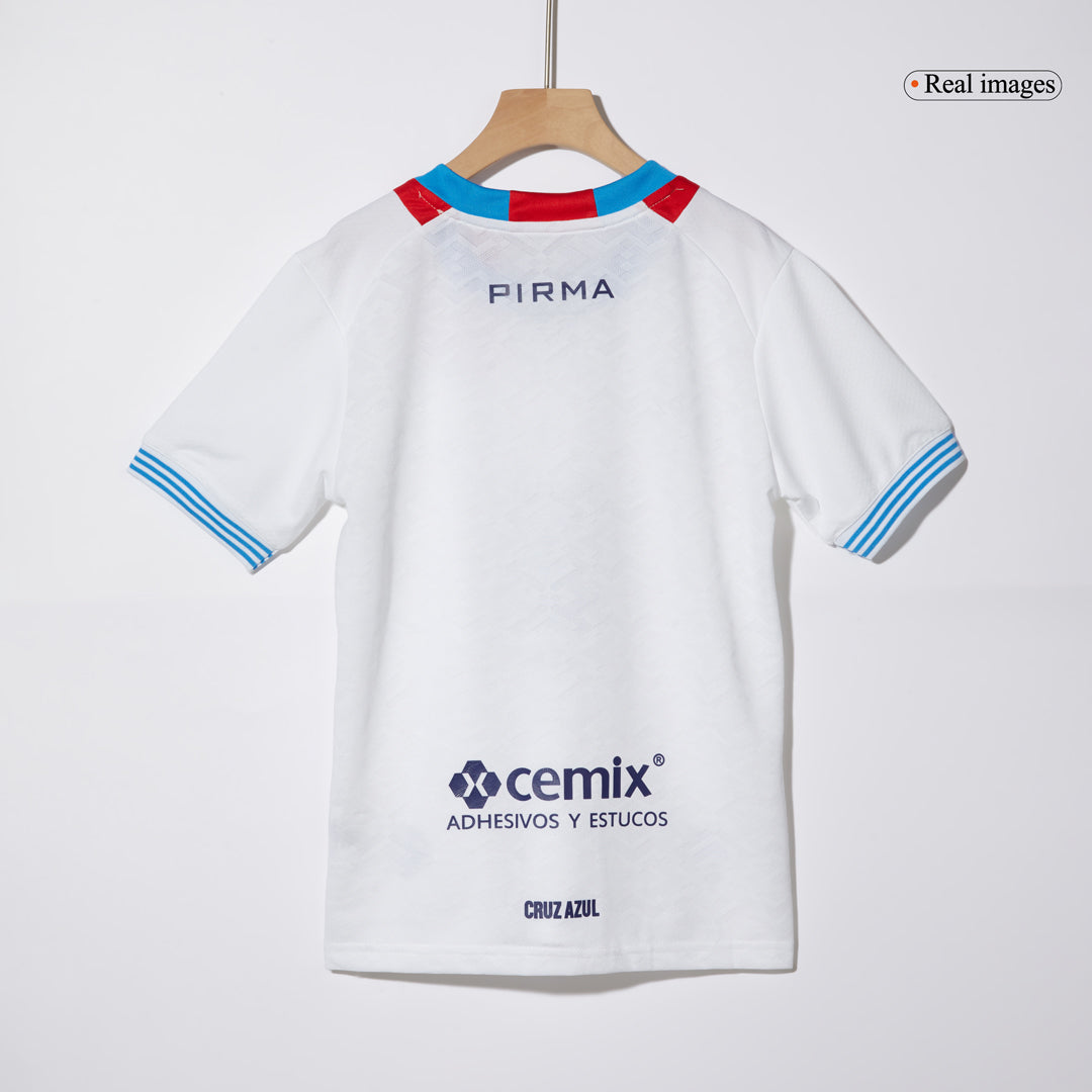 Kid's Cruz Azul Away Soccer Jersey Kit(Jersey+Shorts) 2024/25 footmaillots.fr