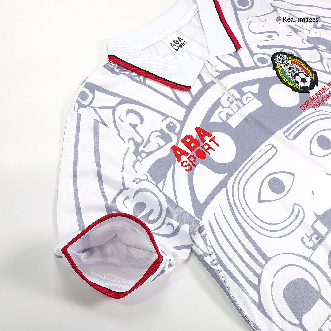 Mexico Away Retro Soccer Jersey 1998 footmaillots.fr