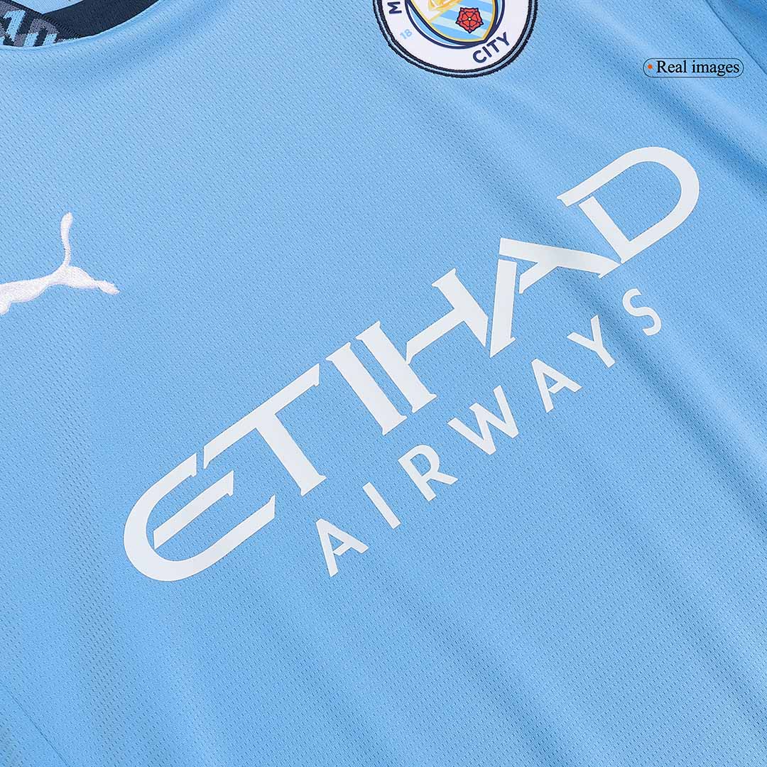 DE BRUYNE #17 Manchester City Home Soccer Jersey 2024/25 - UCL footmaillots.fr