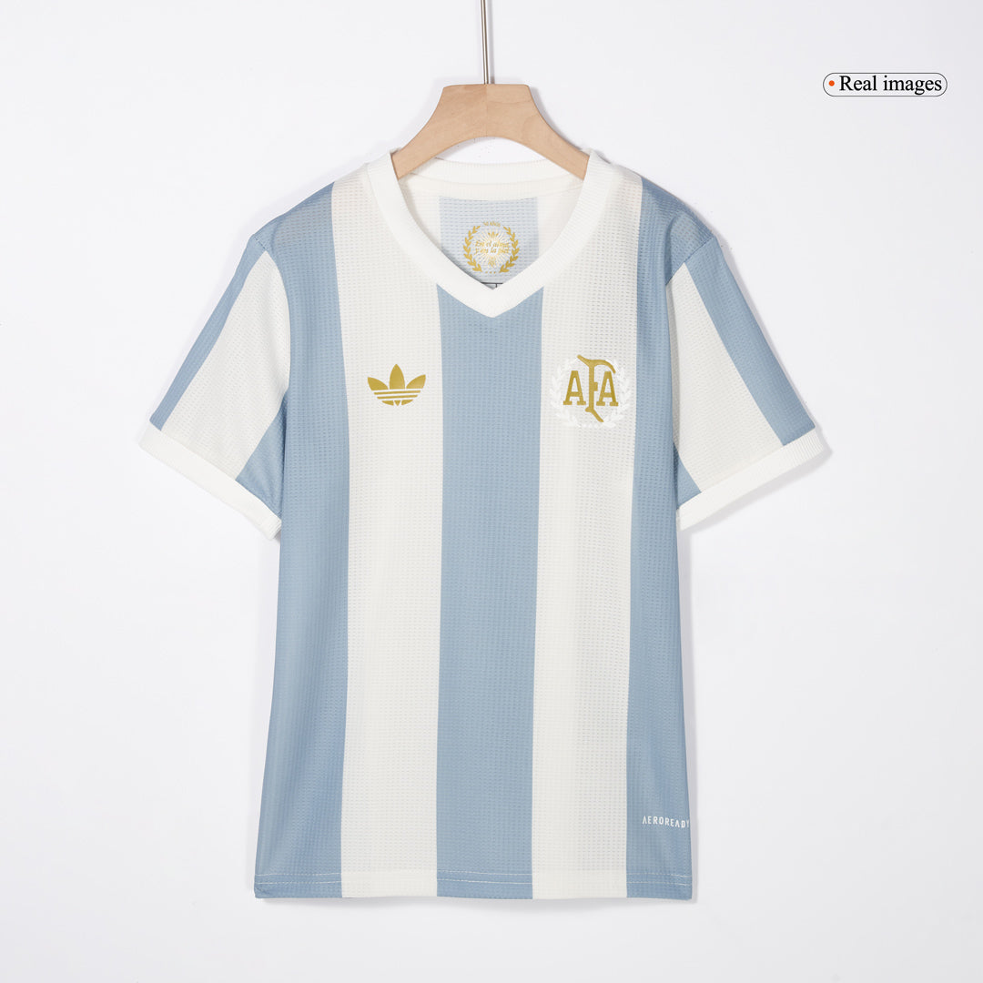 Kid's Argentina Soccer Jersey Kit(Jersey+Shorts) 2024 - 50th Anniversary footmaillots.fr