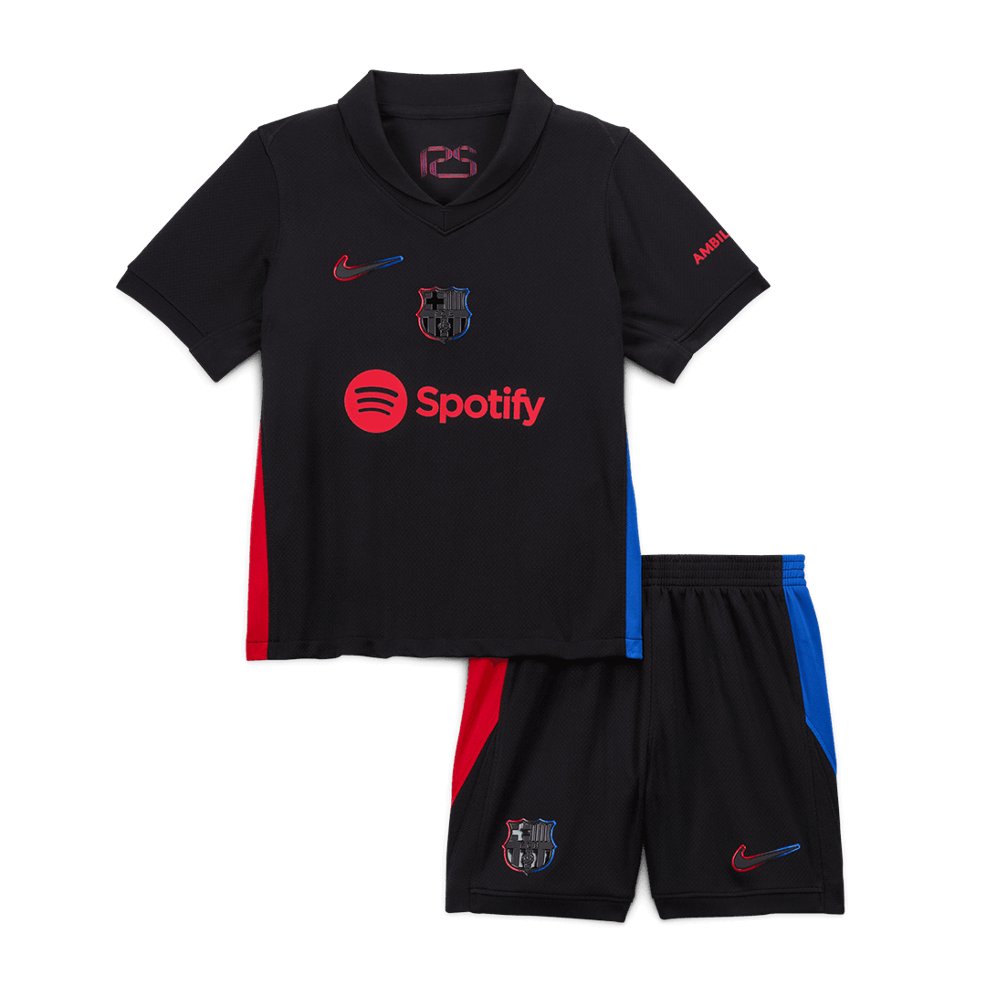 Kid's Barcelona Away Soccer Jersey Kit(Jersey+Shorts) 2024/25 footmaillots.fr