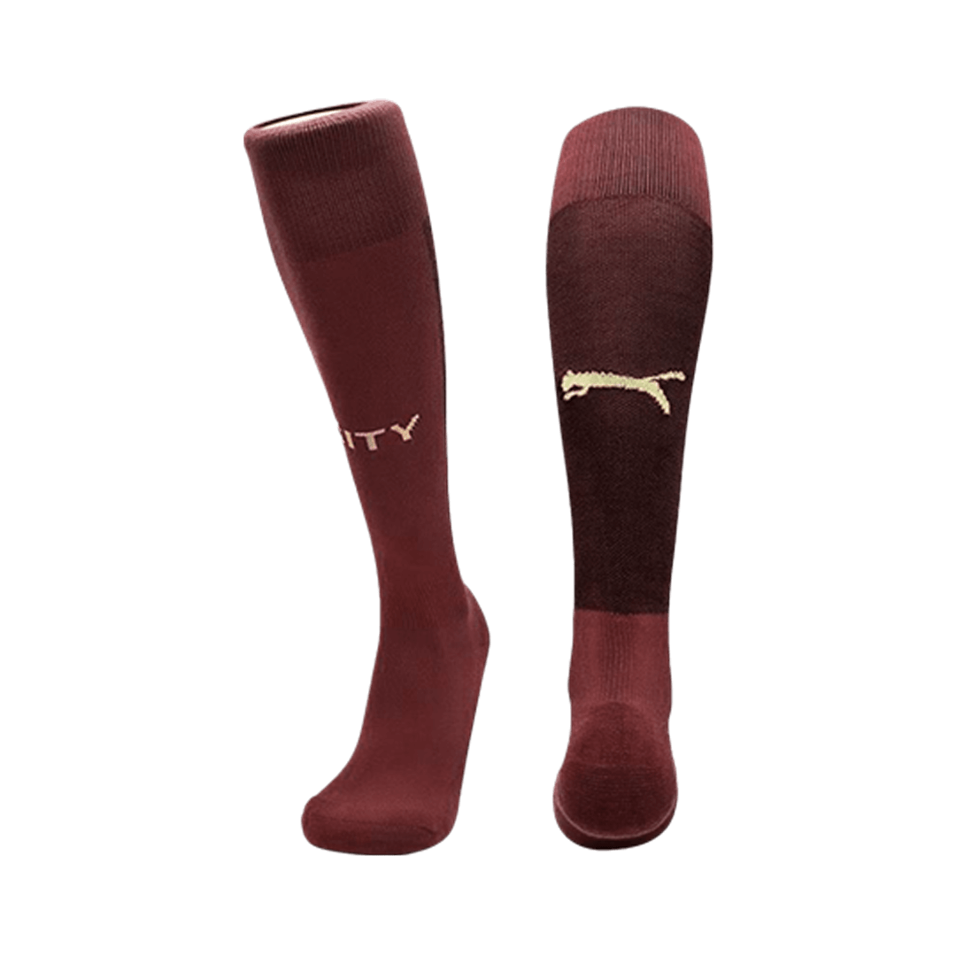Manchester City Third Away Soccer Socks 2024/25 footmaillots.fr