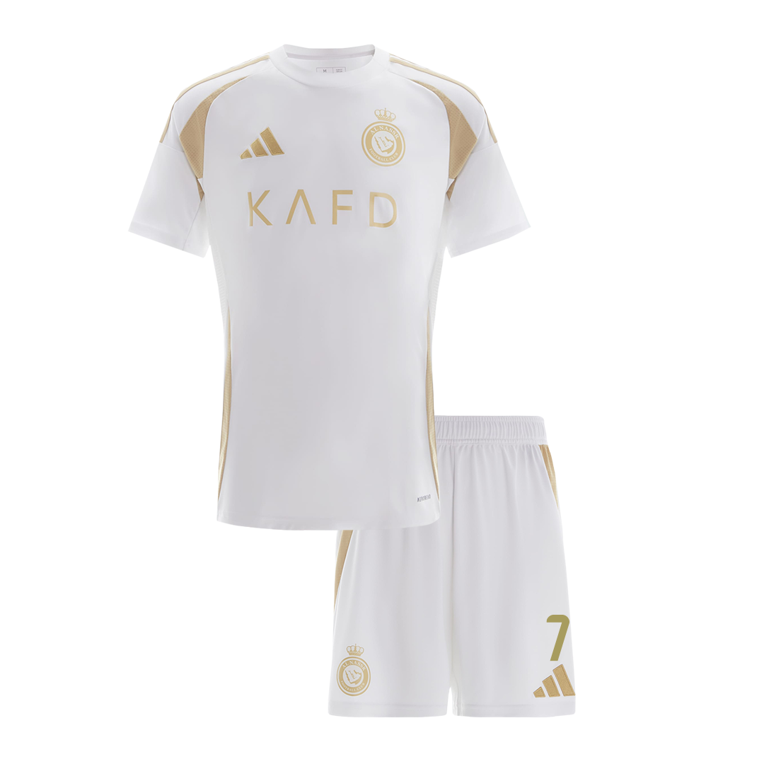 Kid's RONALDO #7 Al Nassr Third Away Soccer Jersey Kit(Jersey+Shorts) 2024/25 footmaillots.fr