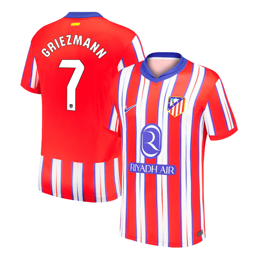 GRIEZMANN #7 Atletico Madrid Home Soccer Jersey 2024/25 footmaillots.fr