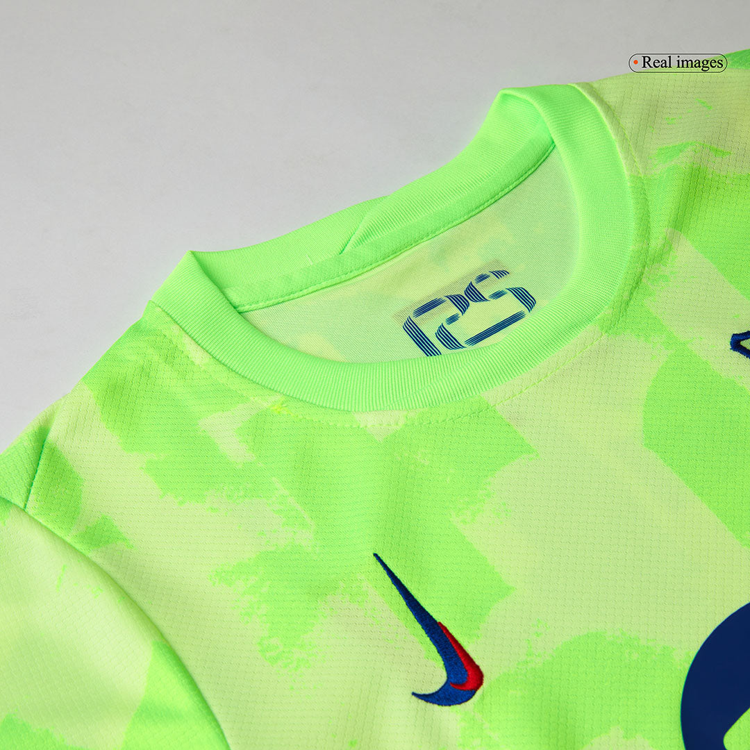 Kid's Barcelona Third Away Soccer Jersey Kit(Jersey+Shorts+Socks) 2024/25- UCL (Spotify Logo Without Text) footmaillots.fr