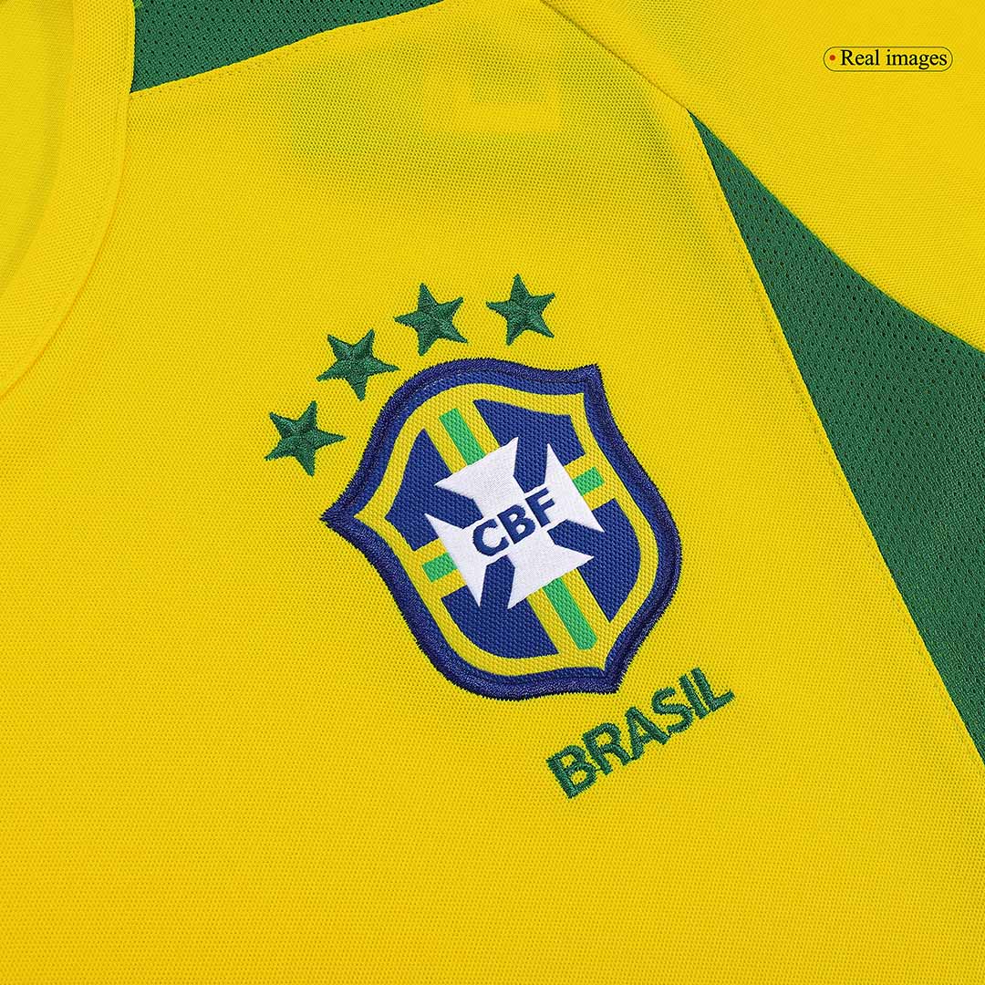 Retro RONALDINHO #11 2002/03 Brazil Home Soccer Jersey footmaillots.fr