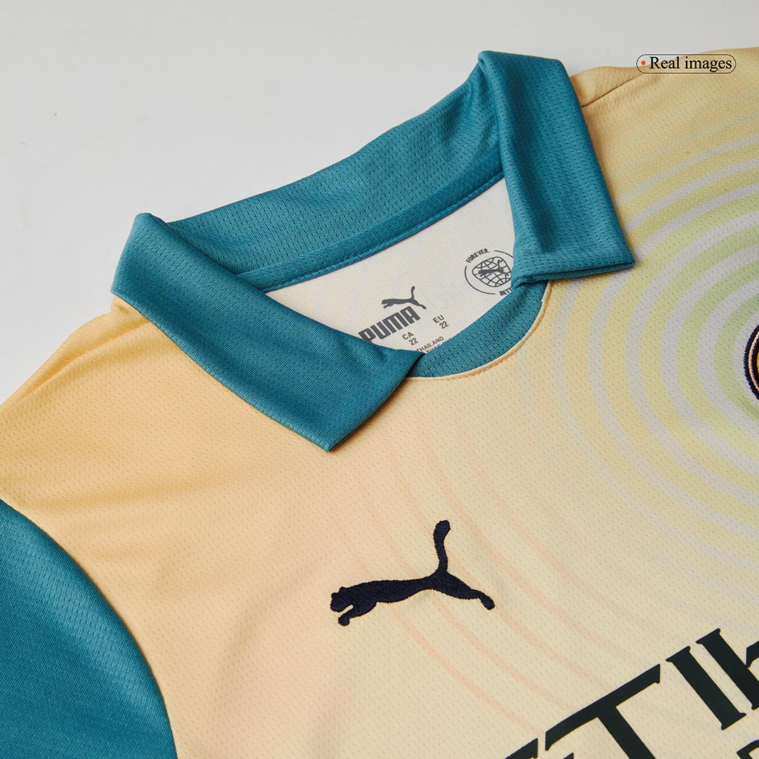 Kid's Manchester City Fourth Away Soccer Jersey Kit(Jersey+Shorts) 2024/25- Definitely City (UCL) footmaillots.fr