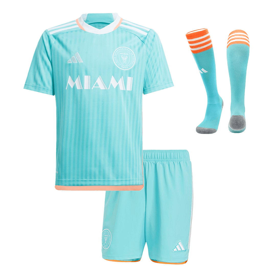 Kid's Inter Miami CF Third Away Soccer Jersey Kit(Jersey+Shorts+Socks) 2024 footmaillots.fr