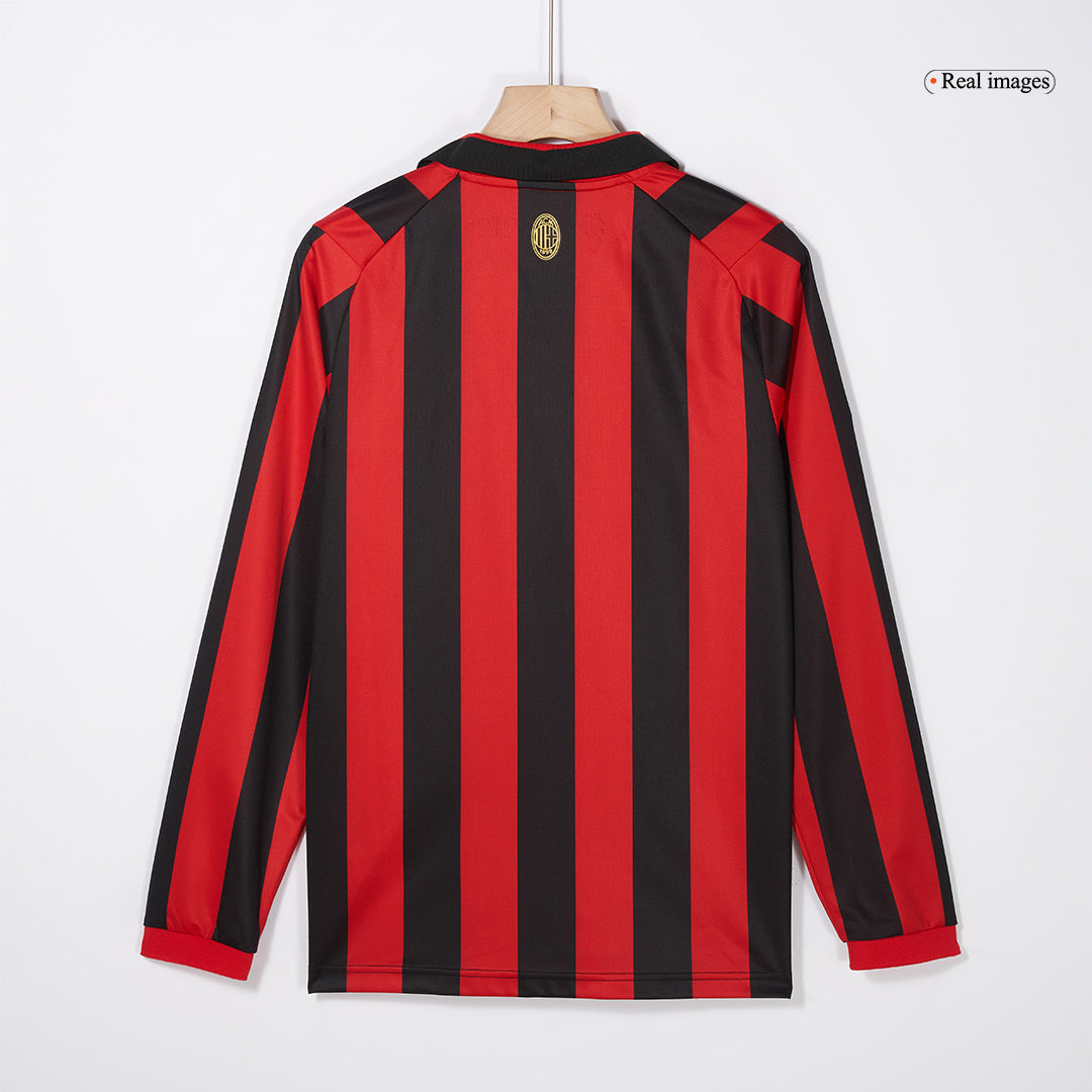 #125 AC Milan 125th Anniversary Long Sleeve Soccer Jersey 2024/25 footmaillots.fr