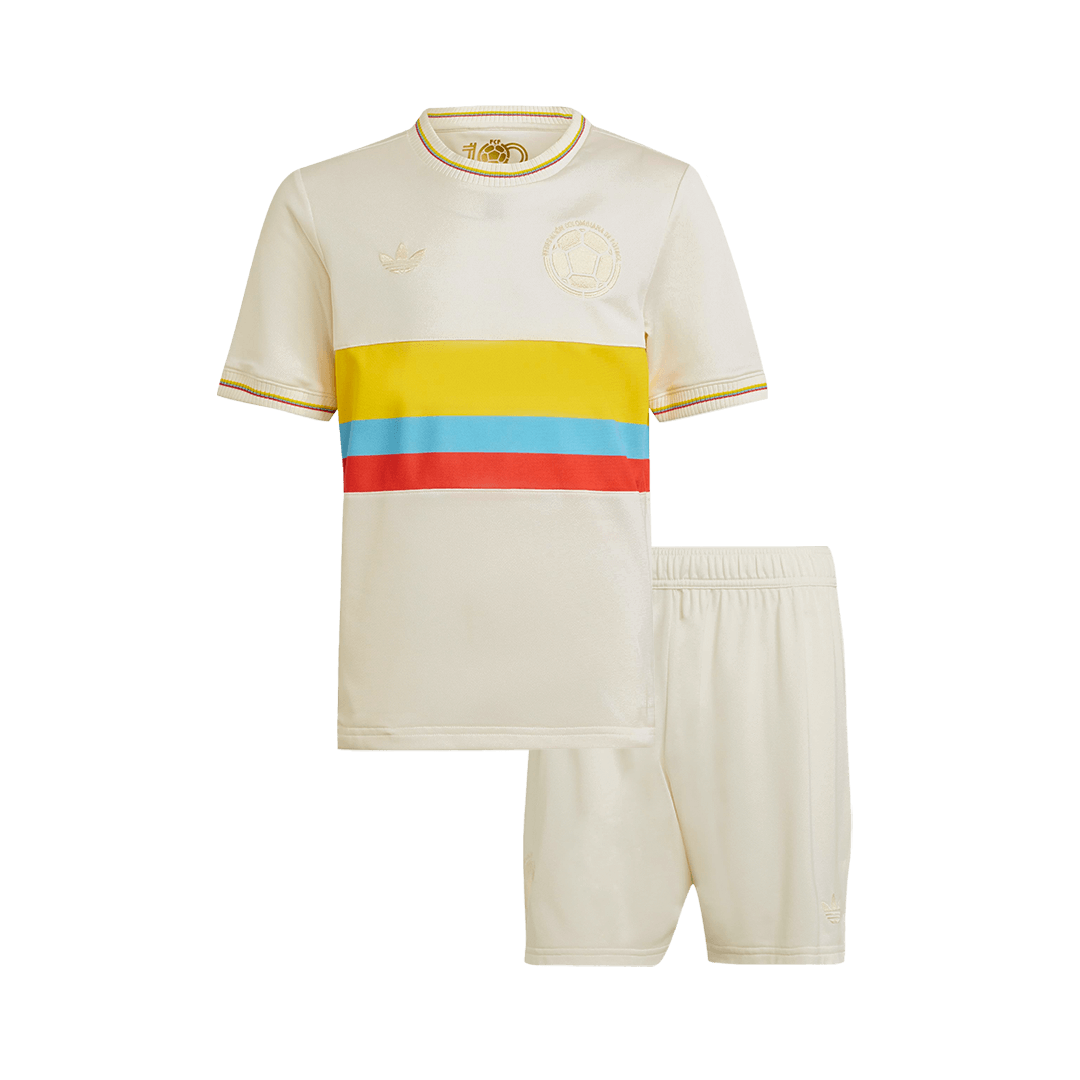 Kid's Colombia Soccer Jersey Kit(Jersey+Shorts) 2024 - 100th Anniversary footmaillots.fr