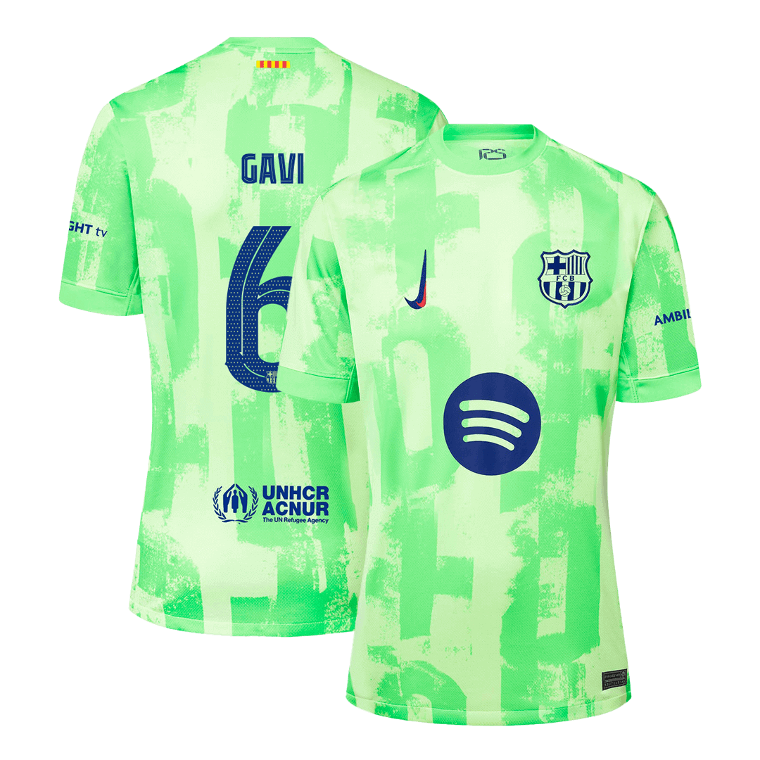 GAVI #6 Barcelona Third Away Soccer Jersey 2024/25 - UCL?Spotify Logo Without Text? footmaillots.fr