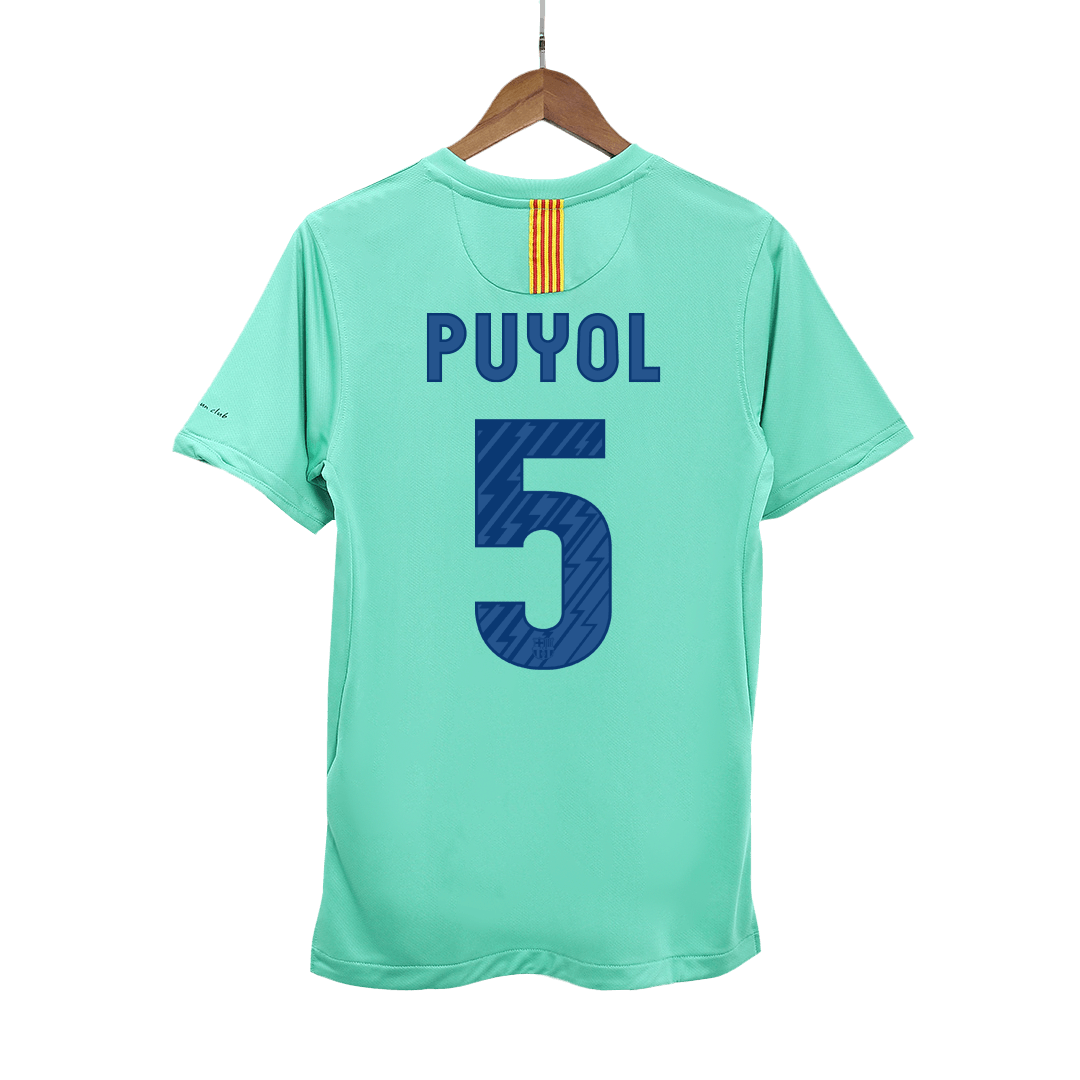 Retro PUYOL #5 2010/11 Barcelona Away Soccer Jersey footmaillots.fr
