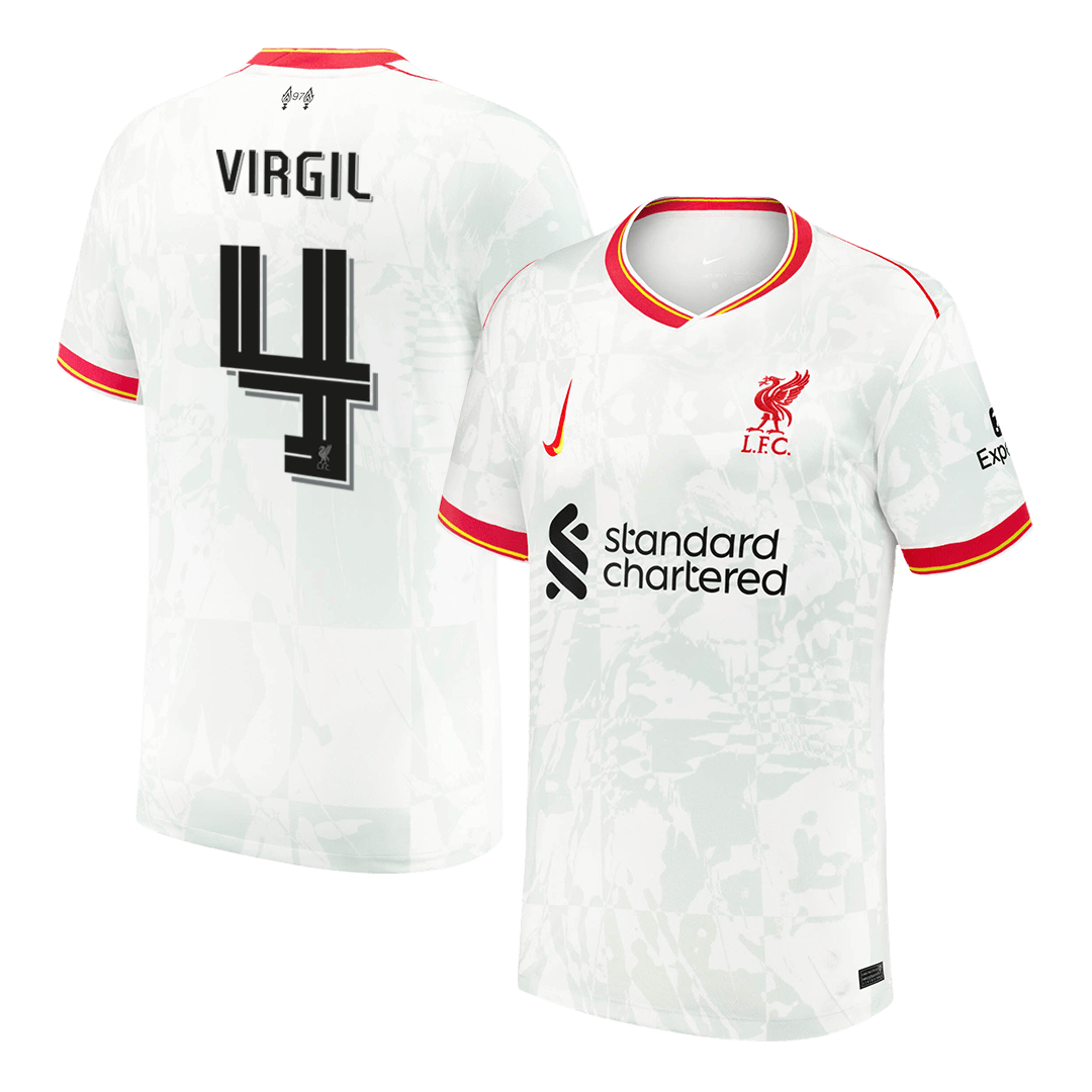 VIRGIL #4 Liverpool Third Away Soccer Jersey 2024/25 - UCL footmaillots.fr