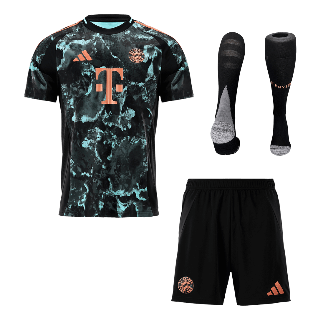 Bayern Munich Away Soccer Jersey Kit(Jersey+Shorts+Socks) 2024/25 footmaillots.fr