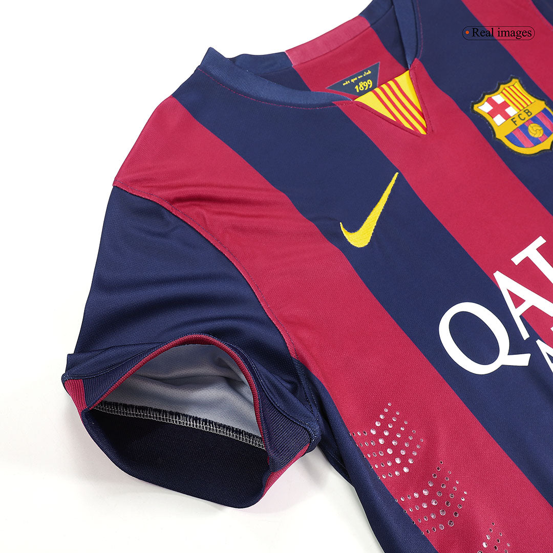 Retro Suárez #9 2014/15 Barcelona Home Soccer Jersey footmaillots.fr