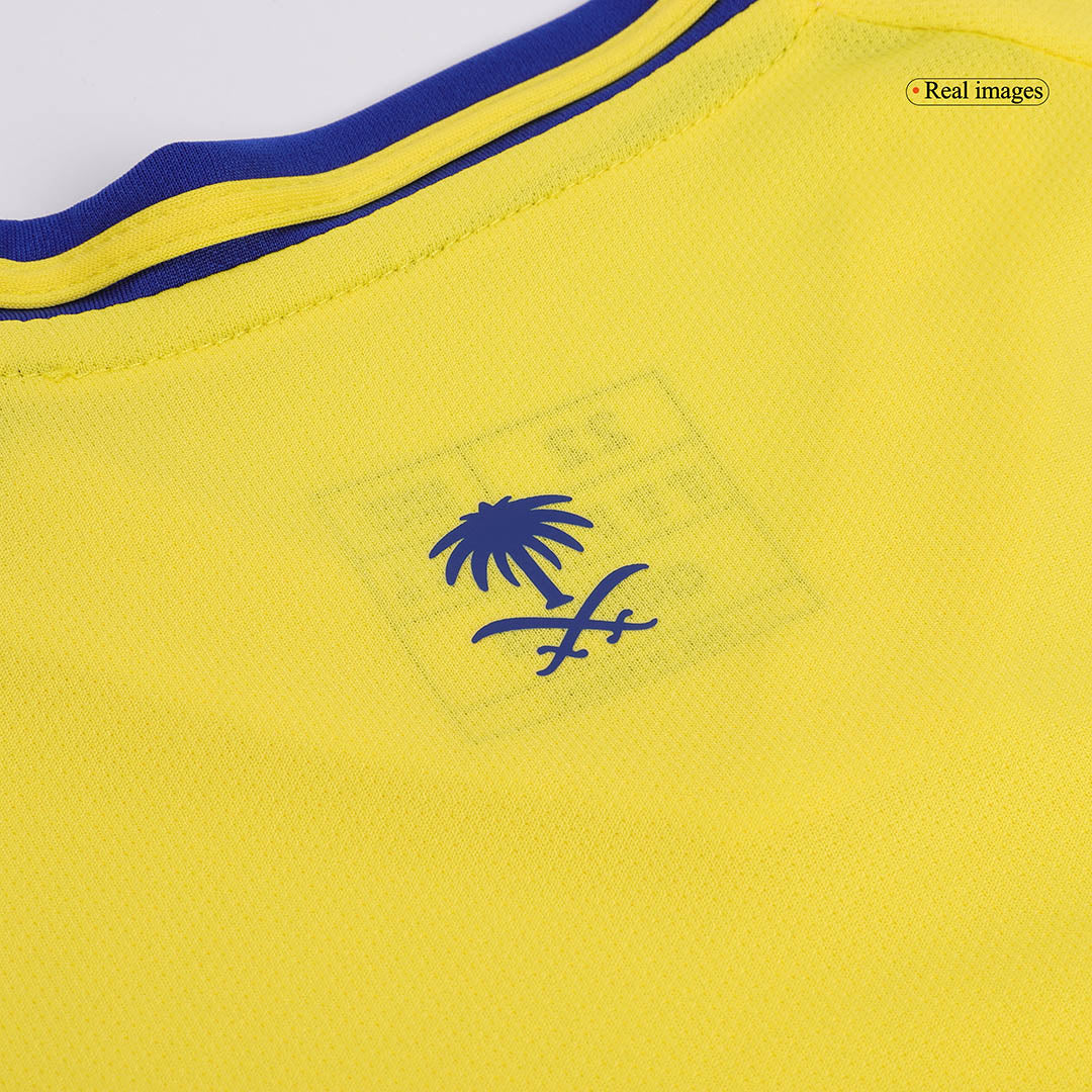 Kid's RONALDO #7 Al Nassr Home Soccer Jersey Kit(Jersey+Shorts) 2024/25 - ACL footmaillots.fr