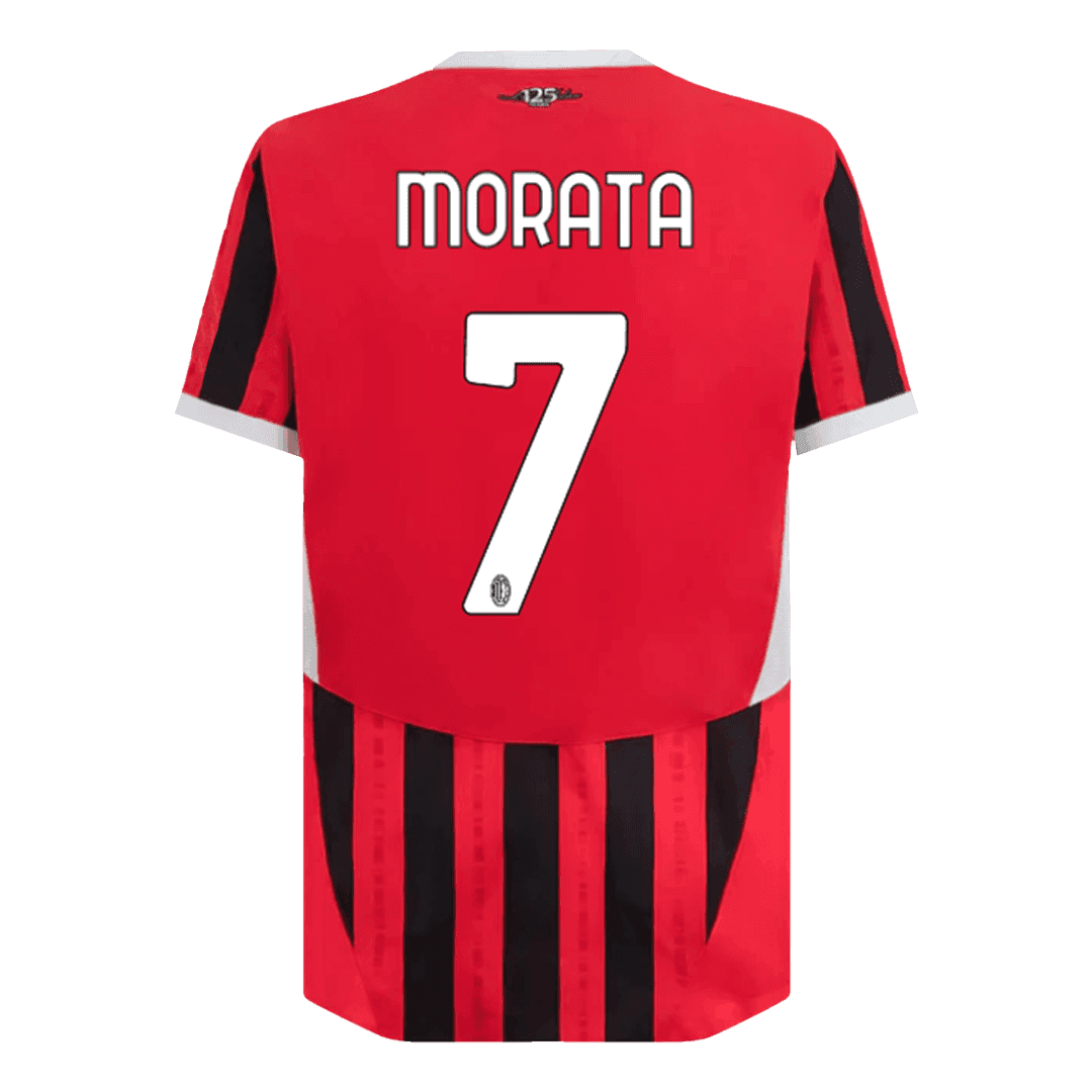 Player Version MORATA #7 AC Milan Home Soccer Jersey 2024/25 footmaillots.fr