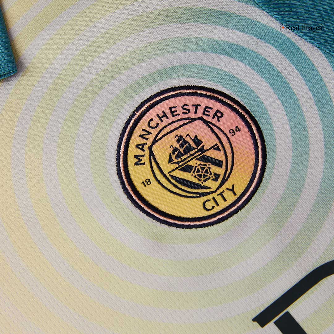 Kid's Manchester City Fourth Away Soccer Jersey Kit(Jersey+Shorts) 2024/25- Definitely City (UCL) footmaillots.fr