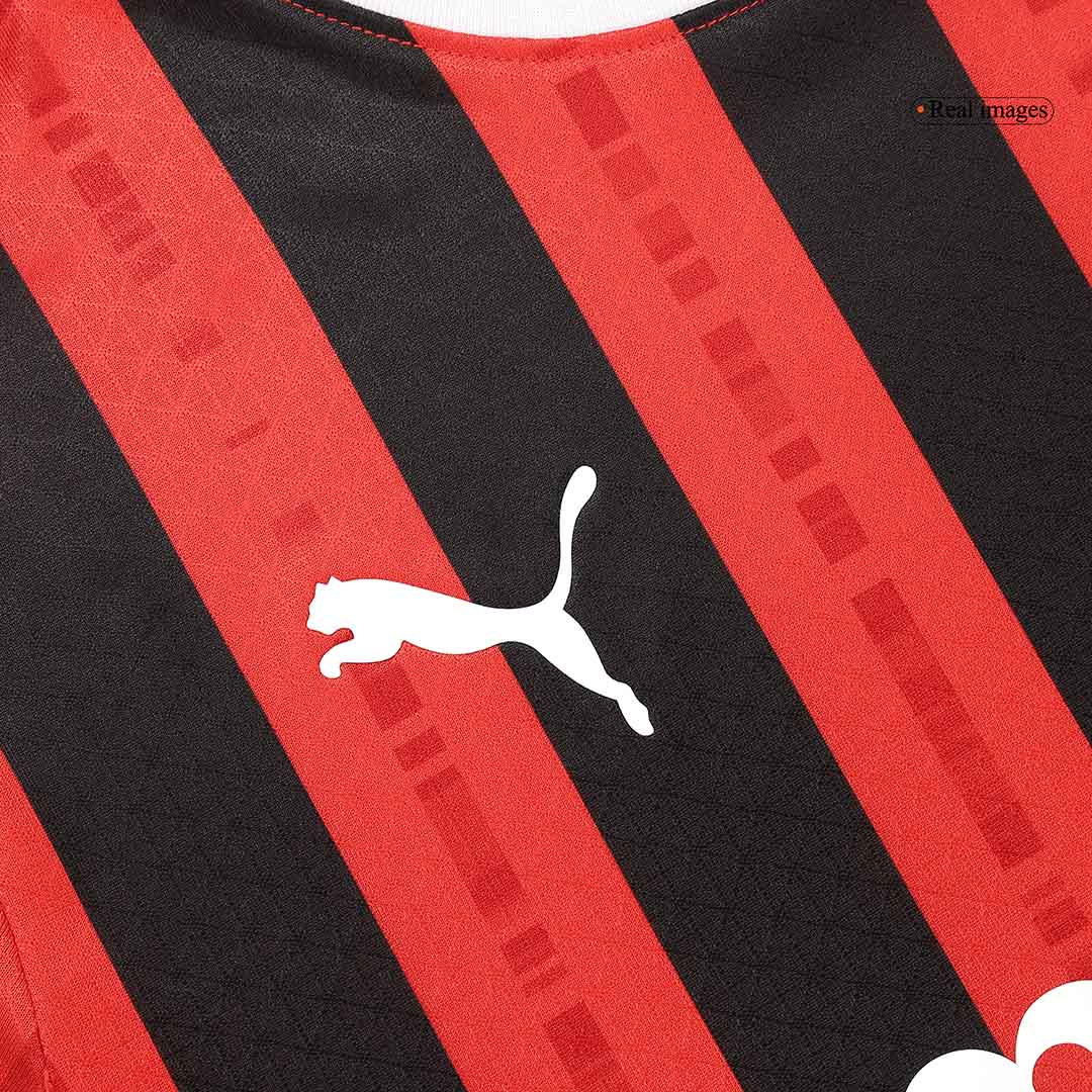 Player Version RAFA LE?O #10 AC Milan Home Soccer Jersey 2024/25 footmaillots.fr