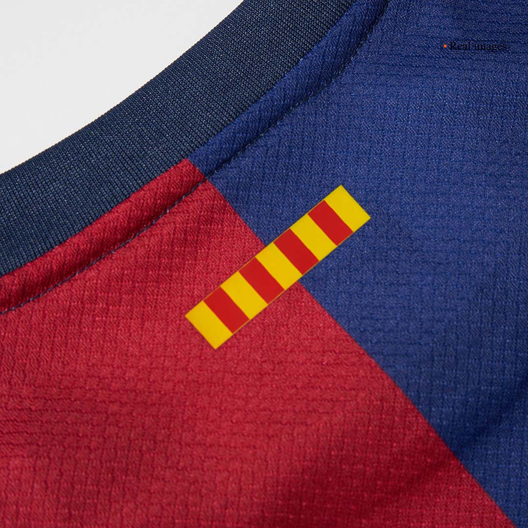 Kid's Barcelona Home Soccer Jersey Kit(Jersey+Shorts) 2024/25 - COLDPLAY footmaillots.fr
