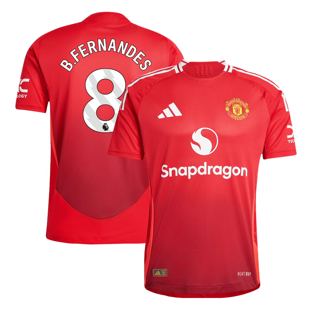 Player Version B.FERNANDES #8 Manchester United Home Soccer Jersey 2024/25 footmaillots.fr