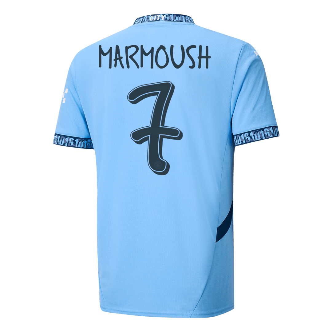 MARMOUSH #7 Manchester City Home Soccer Jersey 2024/25 - UCL footmaillots.fr