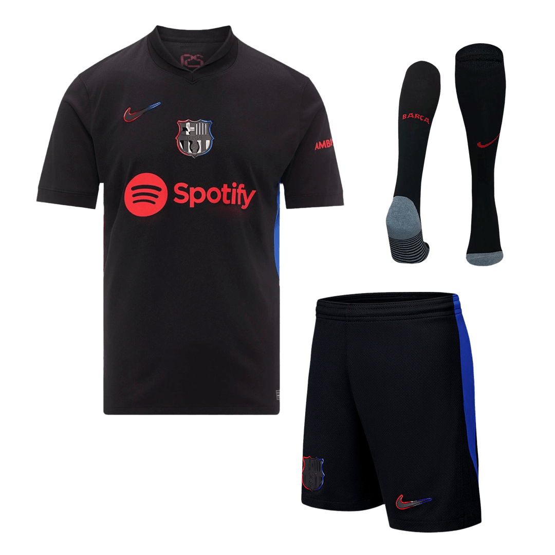 Barcelona Away Soccer Jersey Kit(Jersey+Shorts+Socks) 2024/25 footmaillots.fr
