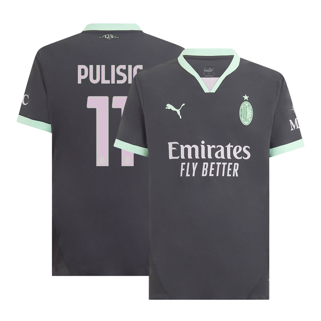 Player Version PULISIC #11 AC Milan Third Away Soccer Jersey 2024/25 footmaillots.fr