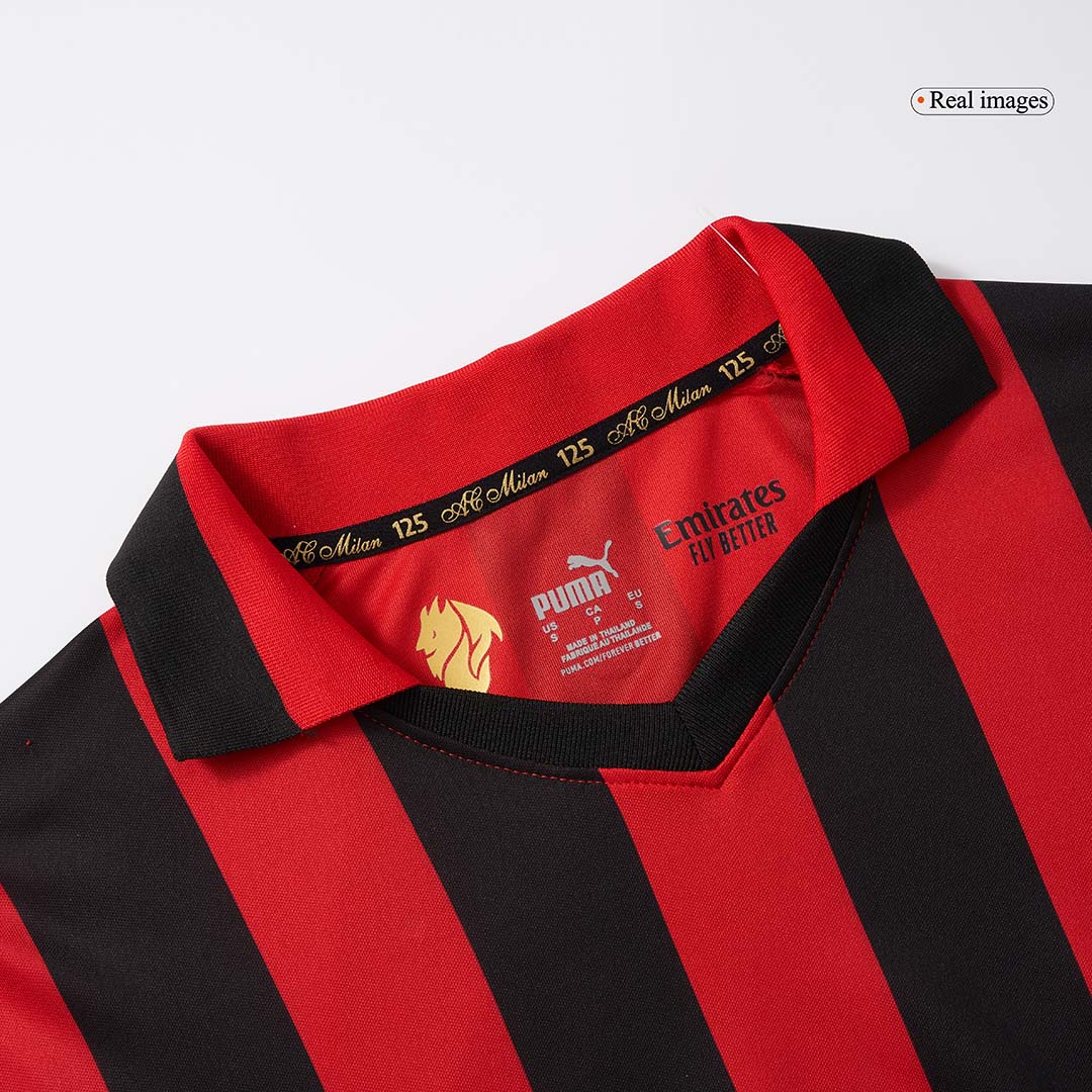 #125 AC Milan 125th Anniversary Long Sleeve Soccer Jersey 2024/25 footmaillots.fr