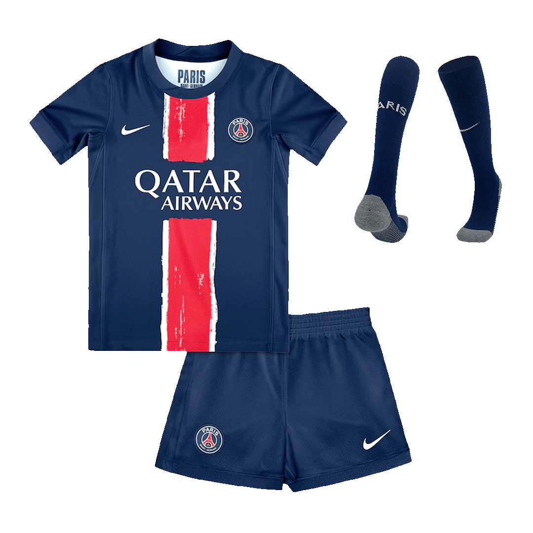 Kid's PSG Home Soccer Jersey Kit(Jersey+Shorts+Socks) 2024/25 footmaillots.fr