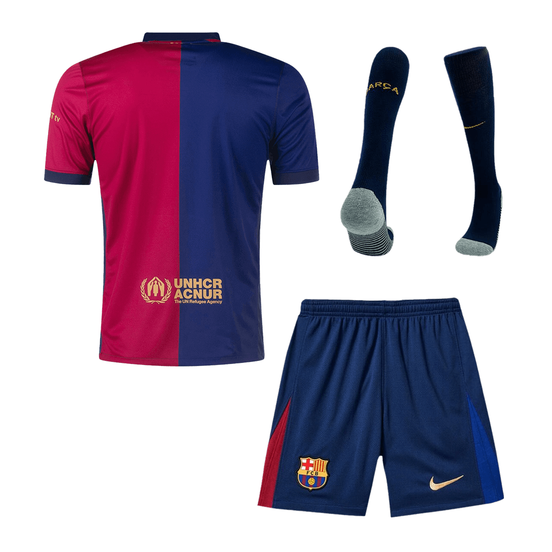 Barcelona Home Soccer Jersey Kit(Jersey+Shorts+Socks) 2024/25 footmaillots.fr