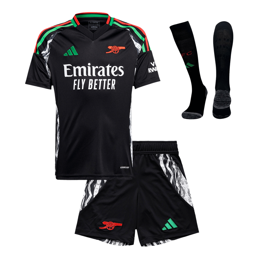 Kid's Arsenal Away Soccer Jersey Kit(Jersey+Shorts+Socks) 2024/25 footmaillots.fr