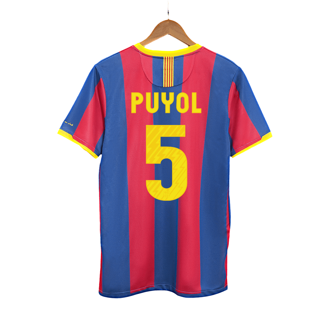 Retro PUYOL #5 2010/11 Barcelona Home Soccer Jersey footmaillots.fr