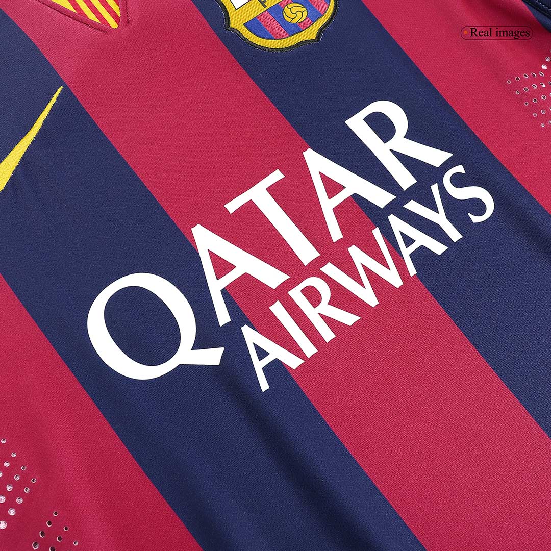 Retro Suárez #9 2014/15 Barcelona Home Soccer Jersey footmaillots.fr