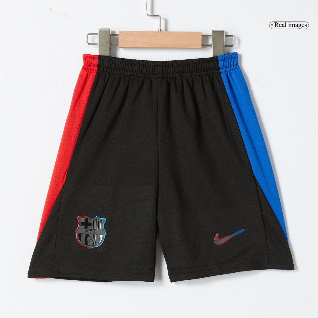 Kid's Barcelona Away Soccer Jersey Kit(Jersey+Shorts) 2024/25 footmaillots.fr