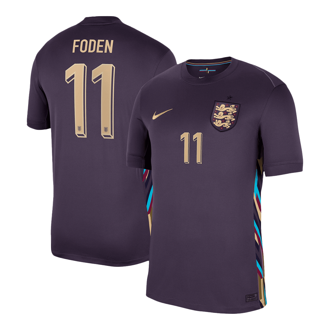 FODEN #11 England Away Soccer Jersey Euro 2024 footmaillots.fr