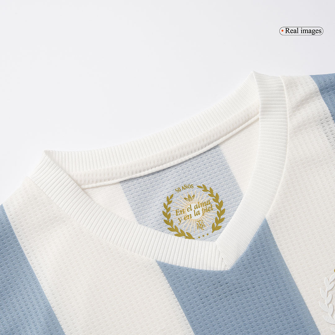 Kid's Argentina Soccer Jersey Kit(Jersey+Shorts) 2024 - 50th Anniversary footmaillots.fr
