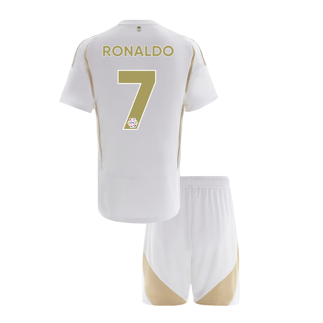 Kid's RONALDO #7 Al Nassr Third Away Soccer Jersey Kit(Jersey+Shorts) 2024/25 footmaillots.fr