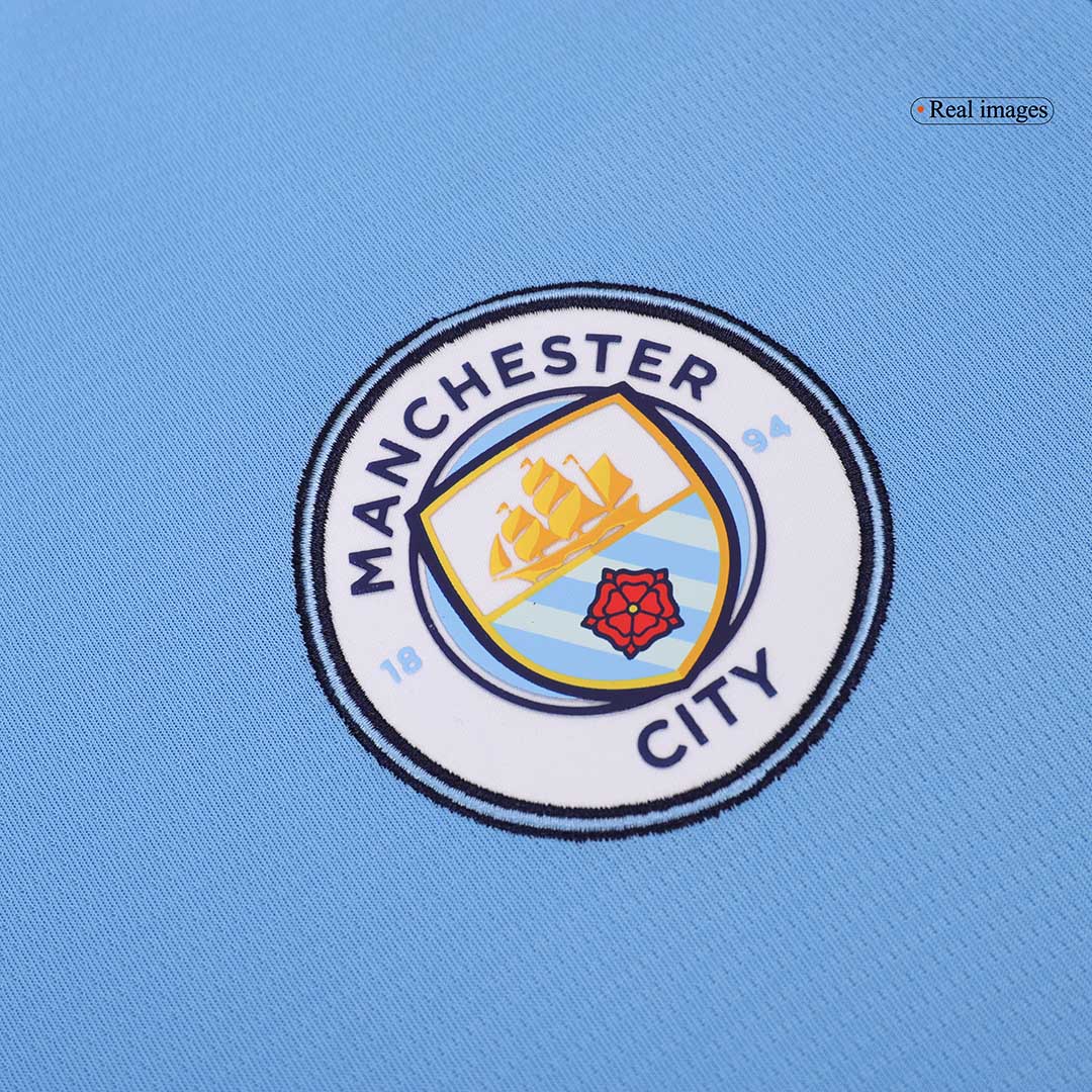 Manchester City Home Long Sleeve Soccer Jersey 2024/25 footmaillots.fr