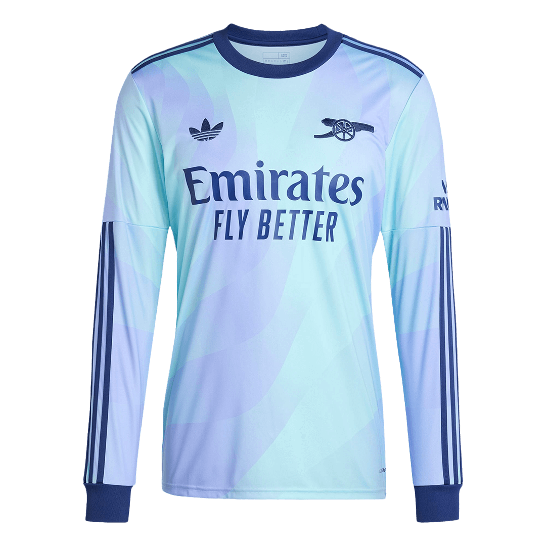 Arsenal Third Away Long Sleeve Soccer Jersey 2024/25 footmaillots.fr