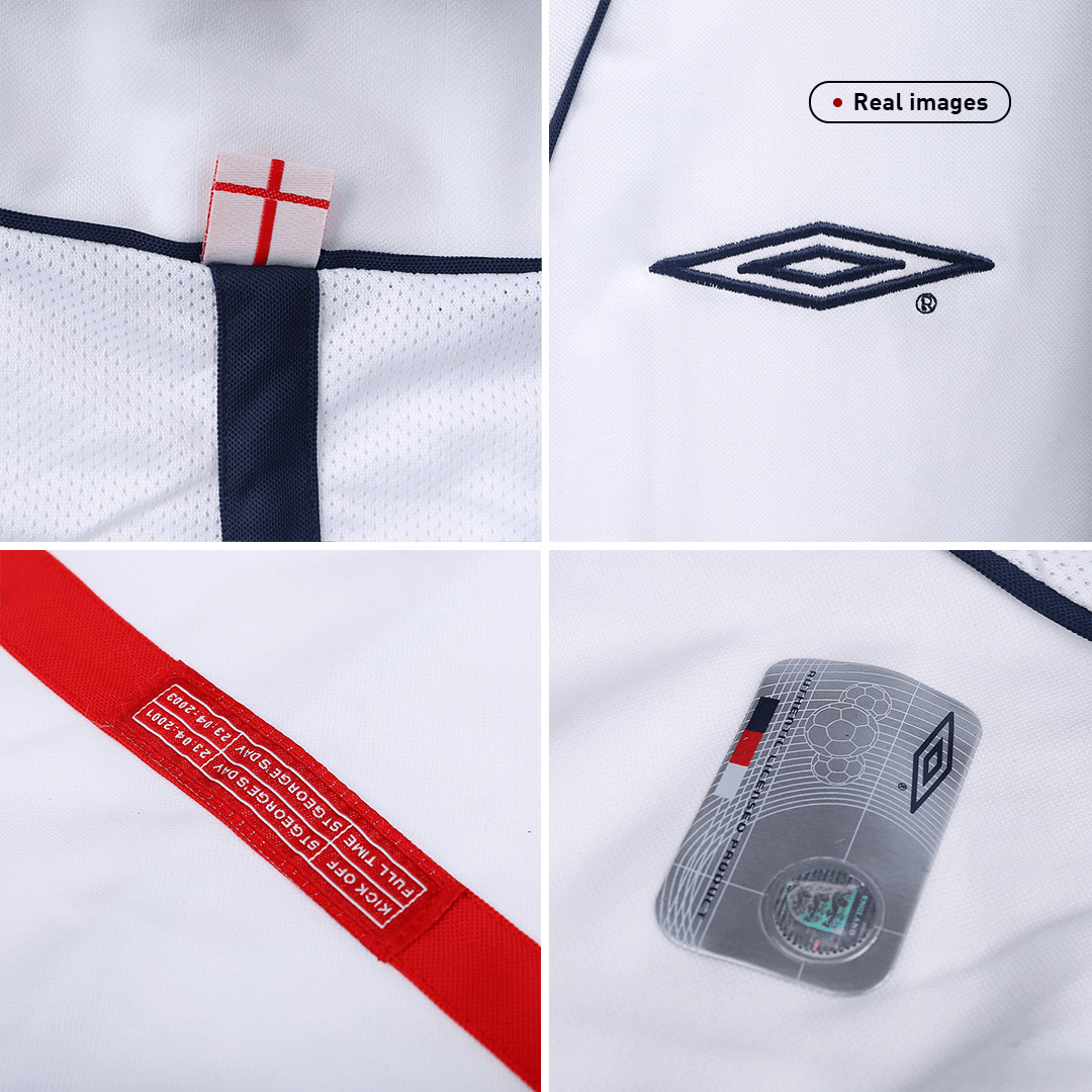 Retro SCHOLES #8 2002 England Home Soccer Jersey footmaillots.fr