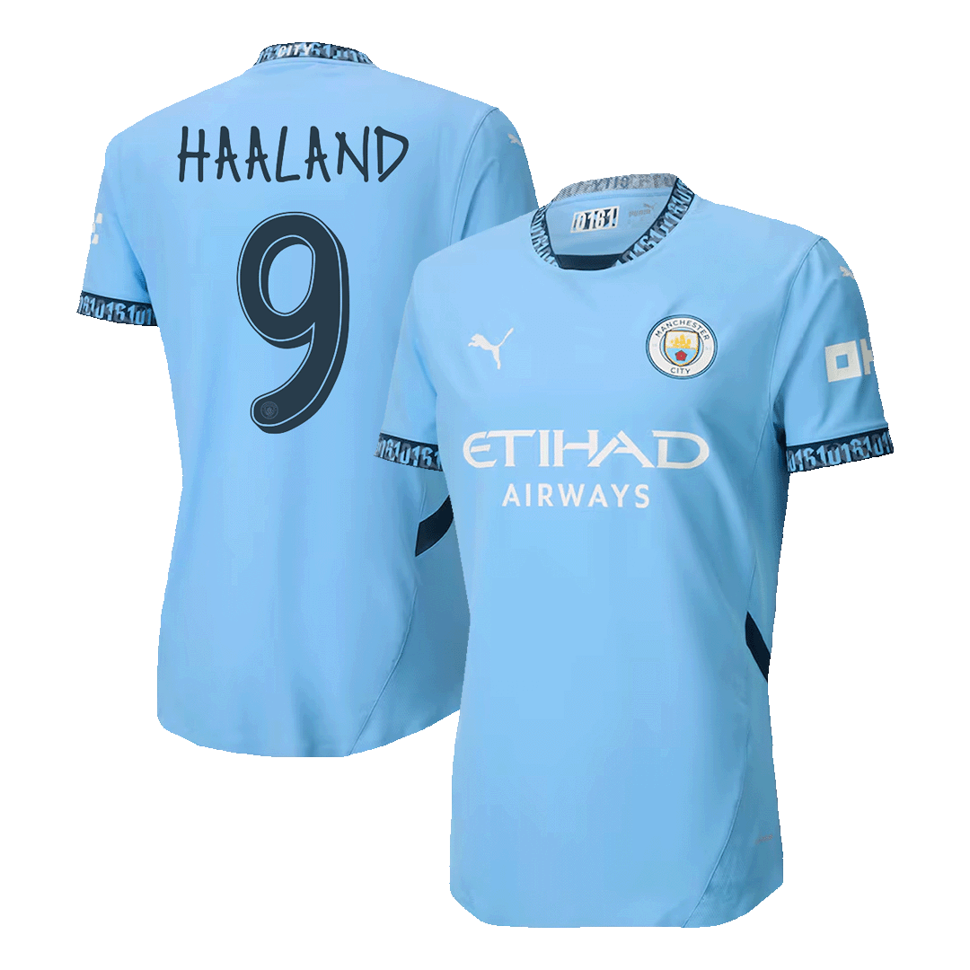 Player Version HAALAND #9 Manchester City Home Soccer Jersey 2024/25 - UCL footmaillots.fr
